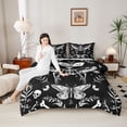thumbnail image 4 of Castle Fairy Abstract Skeleton Skull Twin Comforter Sets,Flying Butterfly Bedding Set, 4 of 8