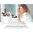 thumbnail image 2 of ONXE Organizador de maquillaje con cajones, organizador de encimera de gran capacidad para tocador, escritorio de baño y dormitorio, organizador de cosméticos para el cuidado de la piel, cepillos, som, 2 of 5
