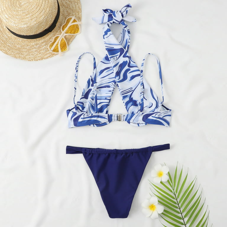Women Mesh Hollow Tankini Top Shorts Swimwear Bikini Set Swimsuit Summer  Bathing Suit