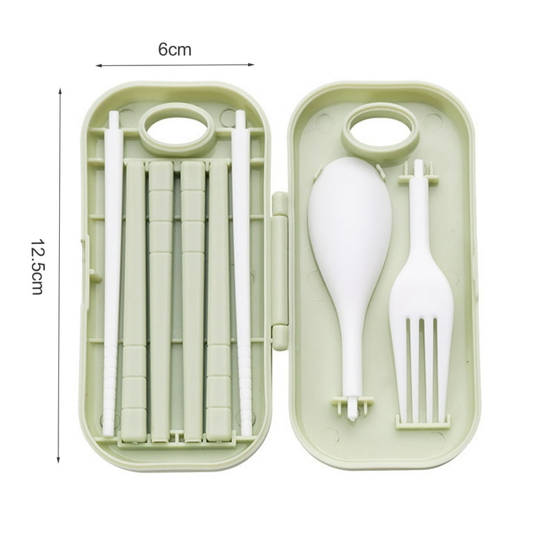 DISSKNIC Travel Utensils with Case, 4 Sets Reusable Utensils Set with Case,  Portable Cutlery Set Knives Fork and Spoon Set for Lunch Box Accessories