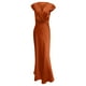thumbnail image 5 of Vestido largo sin espalda con cuello en V de satén para mujer - Elegante para invitada de boda, 5 of 6