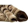 thumbnail image 4 of HR HANDCRAFT RUGS, Brown shag Rug 8x10 for Living Room Decor 2021 Rug Trends Bright Modern Swirls Pattern, 3-D Hand Curved Shaggy Rug Coco/Chocolate/Brown, 4 of 7