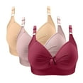 thumbnail image 2 of DUMUIELD 3PCS Womens Seamless Bras No Underwire Push Up Full Coverage Everyday Wireless Bra Comfortable Supportive Tshirt Bralette Multicolor,XXL, 2 of 7