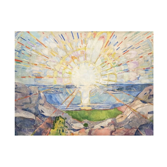 Trademark Fine Art Edvard Munch Munch Colorful Landscapes IV Canvas Wall Art