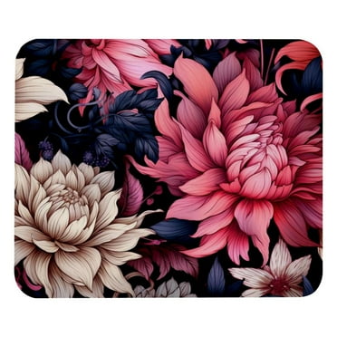 Desk Mat Ink Plants Pink, Small Desk Pad, Gaming Mouse Pad, Mousepad for Desk Rubber Base Mousepad, Keyboard Mouse Mat for Work, Game, Office, Home