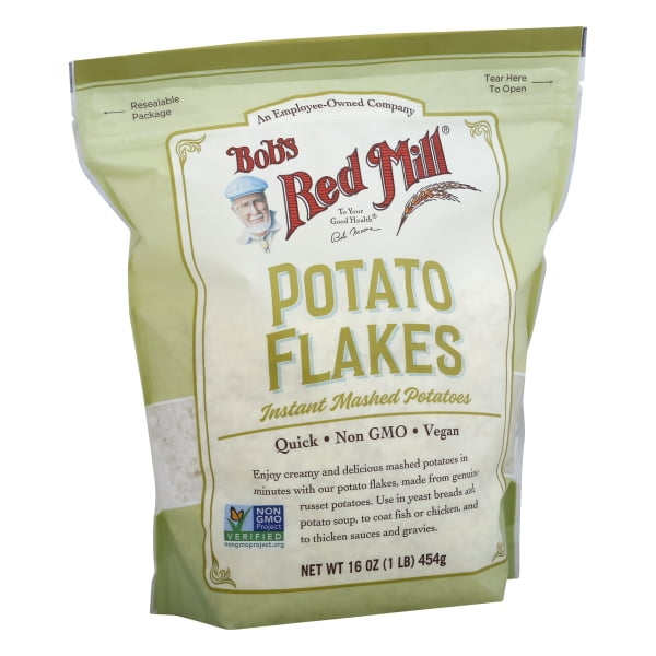 Bobs Red Mill 2486421 16 oz Instant Mashed Potato Flakes, Case of 4