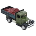 thumbnail image 1 of Modelo de camión de transporte Diecast 1:32, coche de aleación de juguete, transportador clásico Retro americano para niños, 1 of 8