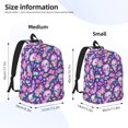 thumbnail image 3 of Lsque Skull rainbow mushroom colorful Pattern Canvas Daypack, Durable Backpack, High-quality Versatile Backpack,Vintage Compact Backpack-Small, 3 of 6