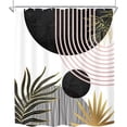 thumbnail image 5 of Bohemian Style Shower Curtain Bathroom Decor Abstract Simple Waterproof Polyester 12 Pack Hooks Green, 5 of 7