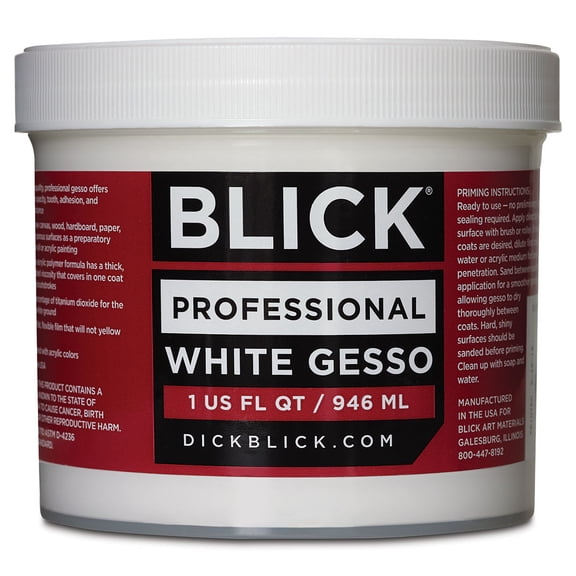 Blick Artists Acrylic Gesso - Professional White, Quart