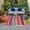 Orange, variant on Mexican Style Outdoor Rug 3x5 Ft, Non Slip Washable Area Rug, Colorful Mexico Stripes Blue Yellow Patio Rugs Carpet Runner, Large Floor Mat for Indoor/Outdoor Deck Porch Camping