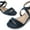 NAVY/SUEDE, variant on DREAM PAIRS Women's Ankle Strap Low Wedge Sandals