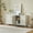 Gray, variant on Oufan Farmhouse Sideboard Buffet with Tip-on Opening, 3D Geometric Design Doors Buffet Cabinet with Soft-Close Hinges for Dining Room