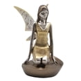 thumbnail image 4 of Estatua de hada de resina, figura antideslizante, regalo, escultura, adorno de mesa para escritorio. Cuerpo plateado, 4 of 9