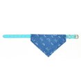 thumbnail image 1 of Pañuelo triangular para mascotas con diseño de estampado, bufanda ajustable con cuello triangular para perro con correa de cuero de PU para perro gato azul S, 1 of 5