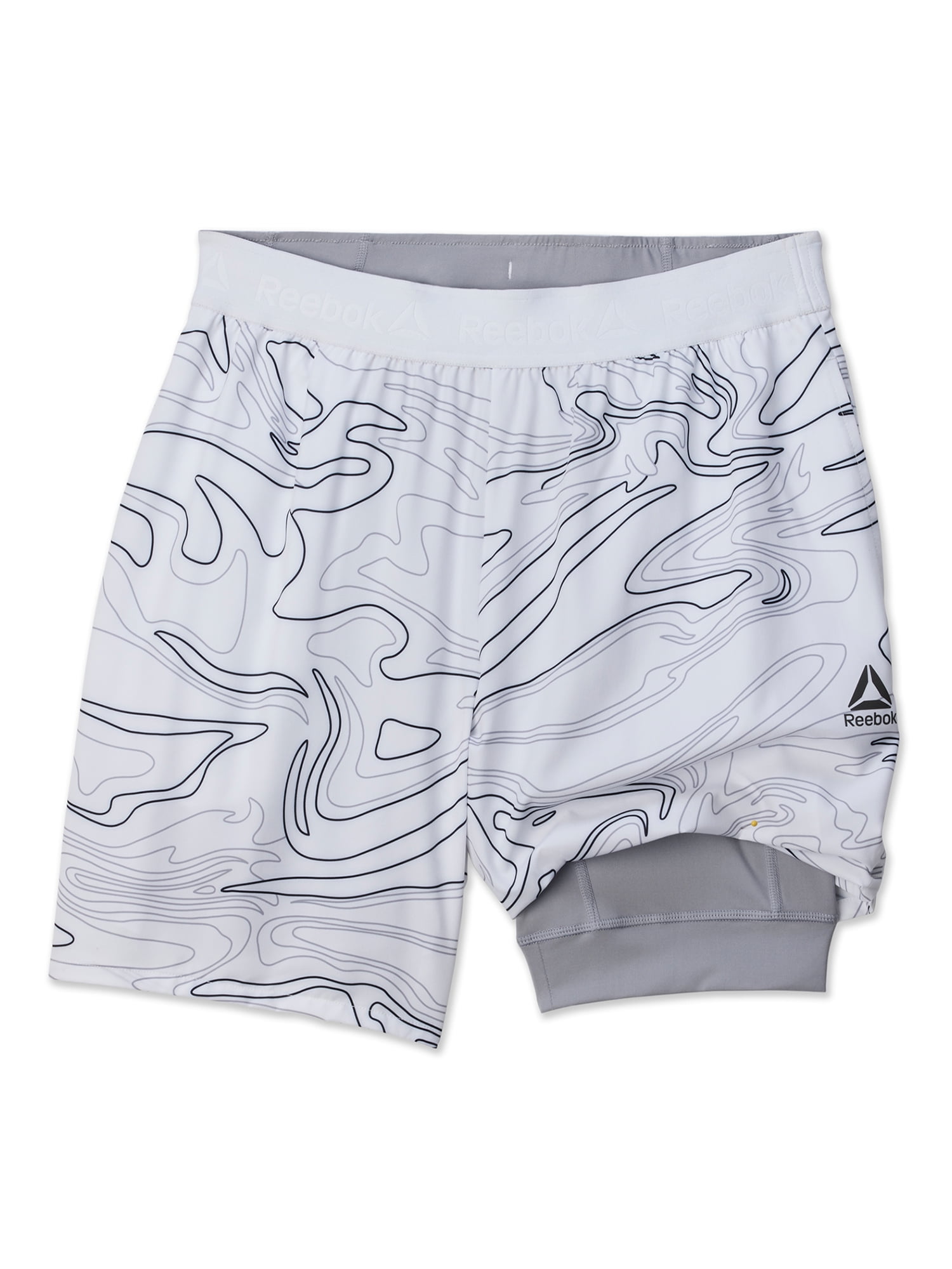 Reebok Men's and Big Men's Compression 2-IN 1 Short (7" Inseam, 9" Inner Inseam), up to Sizes 3XL