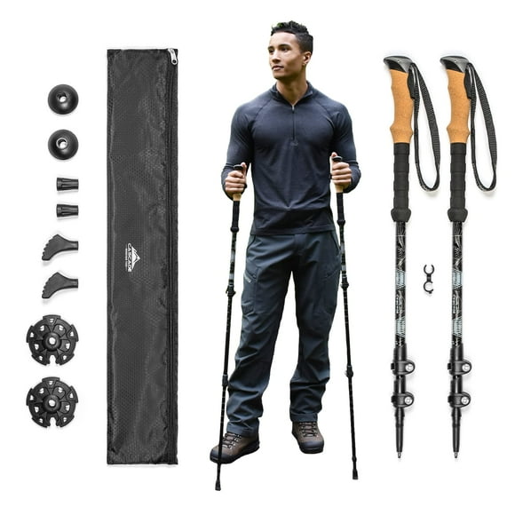 Bastones de trekking Cascade Mountain Tech de aluminio ligero
