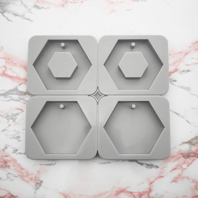 Moldes de silicona para cera, molde para velas de flores de jabón, manualidades de arcilla (hexágono)