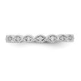 thumbnail image 4 of 14K White Gold Ring Band Wedding Diamond Round , Size 6, 4 of 7