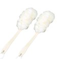 thumbnail image 1 of Miangastore 2pcs Long Handle Bath Ball Scrubber Bathing Brush with Hanging String White, 1 of 8