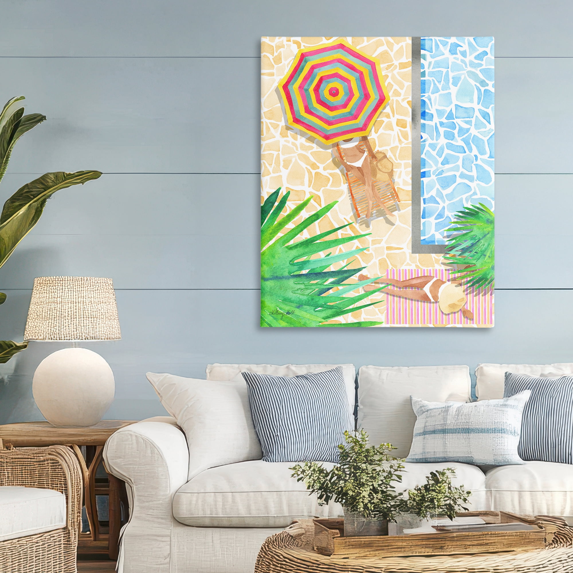 Stupell Industries Poolside Chill Duo Canvas Wall Art, design by Hillary Holt