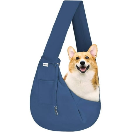 Hgudesign FDJAS Small Pet Sling Carrier-Hands Free Rrsible Pet Papoose Bag Tote Bag with a Pocket Safety Belt Dog for Outdoor Travel Pink