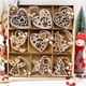 thumbnail image 4 of Colgantes huecos de madera para Navidad, adornos colgantes de Papá Noel, muñeco de nieve, Ángel, decoraciones para árboles de Navidad, regalos, 12 unids/lote por caja, 4 of 4