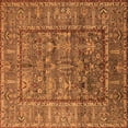 thumbnail image 1 of Ahgly Company Indoor Square Oriental Orange Industrial Area Rugs, 3' Square, 1 of 4