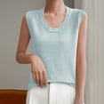 thumbnail image 5 of Posijego Knit Tank Tops for Women Crew Neck Sleeveless Sweater Vest Pullover Tank Top Solid Color, 5 of 5