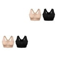 thumbnail image 4 of kurtrusly 2pieces Versatile Performance With Wide Application Sports Bra Seamless black+skin color S 2Set, 4 of 6