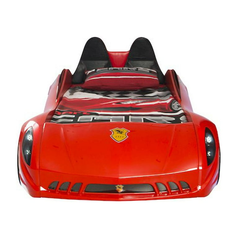 ベッドフレーム titi racer car bed Titi Racer Modern Wood TT Twin Race Car Bed with Remote