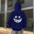 thumbnail image 3 of SonxaHe Little Boy's Hoodie Fleece Cartoon Graphic Hooded Top with Pocket Streetwear Sports Active Hoodie for Kids Blue,Size 7-8, 3 of 8