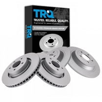 TRQ Front and Rear Brake Rotors Set Premium G-Coated Fits Select 2015-2020 Ford Mustang
