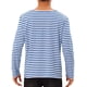 thumbnail image 3 of Camiseta de rayas INSPIRE CHIC para hombres, cuello redondo, de manga larga, básica M Azul Blanco, 3 of 6