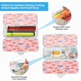 thumbnail image 5 of Plastic Pencil Box Large Capacity Pencil Boxes Clear Boxes with Snap-Tight Lid Stylish Office Supplies Storage Organizer Box Bows and Strawberries Pattern, 5 of 7