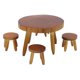 thumbnail image 1 of Silla de mesa para casa de muñecas de madera maciza 1:12, muebles en miniatura simulados, decoración para comedor y cocina, 1 of 9
