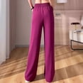 thumbnail image 5 of Timegard Fromal Pants for Women Plus Size Straight Leg Elastic High Waist Ruched Business Casual Loose Pants, 5 of 5