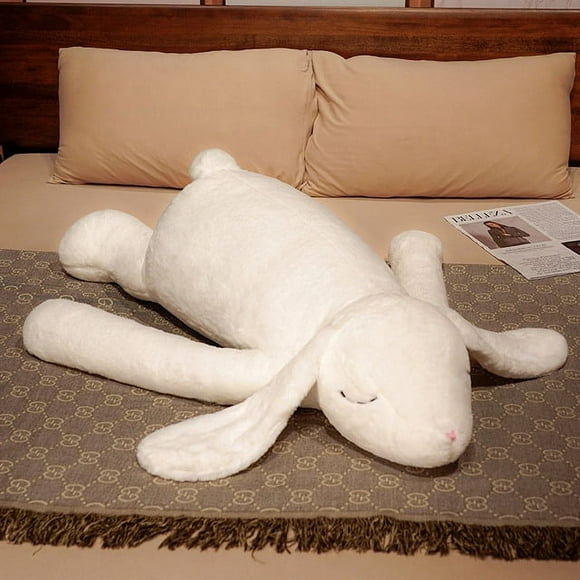 90/120cm Lovely Giant Animal Soft Cartoon Long Ears Huggable Bunny Plush Toy Rabbit Stuffed Pillow For Kids Girl Nice Gift