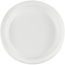 Serving 10" Disposable White Salad Plastic Plates - Durable & Eco-Friendly - Perfect for Restaurants, and Elegant Parties - Hassle-Free Cleanup - 500 Counts