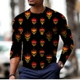 thumbnail image 6 of LYXSSBYX Mens Shirts Long Sleeve T Shirts Men's Unisex Daily T Shirt 3D Print Graphic Prints Skull Skeleton Print Long Sleeve Tops Casual Bloue, 6 of 9