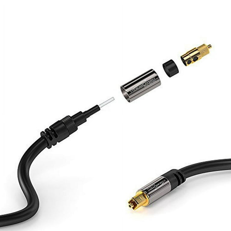 Basics Toslink Digital Optical Audio Cable, Multi-Channel, for Audio  System, Sound Bar, Home Theatre, Gold-Plated Connectors, 6 Foot, Black