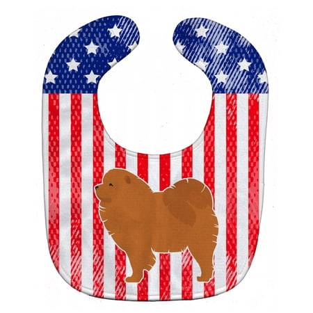 USA Patriotic Chow Chow Baby Bib