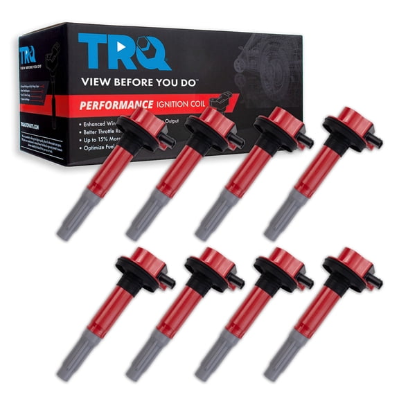 TRQ Ignition Coil Set 8 Piece High Temperature Epoxy Fits 2016-2017 Ford F-150 16-17 Mustang