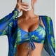 thumbnail image 5 of MKLEKYY Trajes De Baño Completo Mujer Women'S Gorgeous Court Style Printing 3D Swimsuit Beach Skirt Two Piece Set, 5 of 6