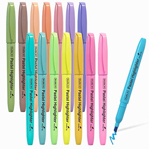 6 Pack Highlighter Pens Highlighting Marker Office School Set Chisel Tip 
