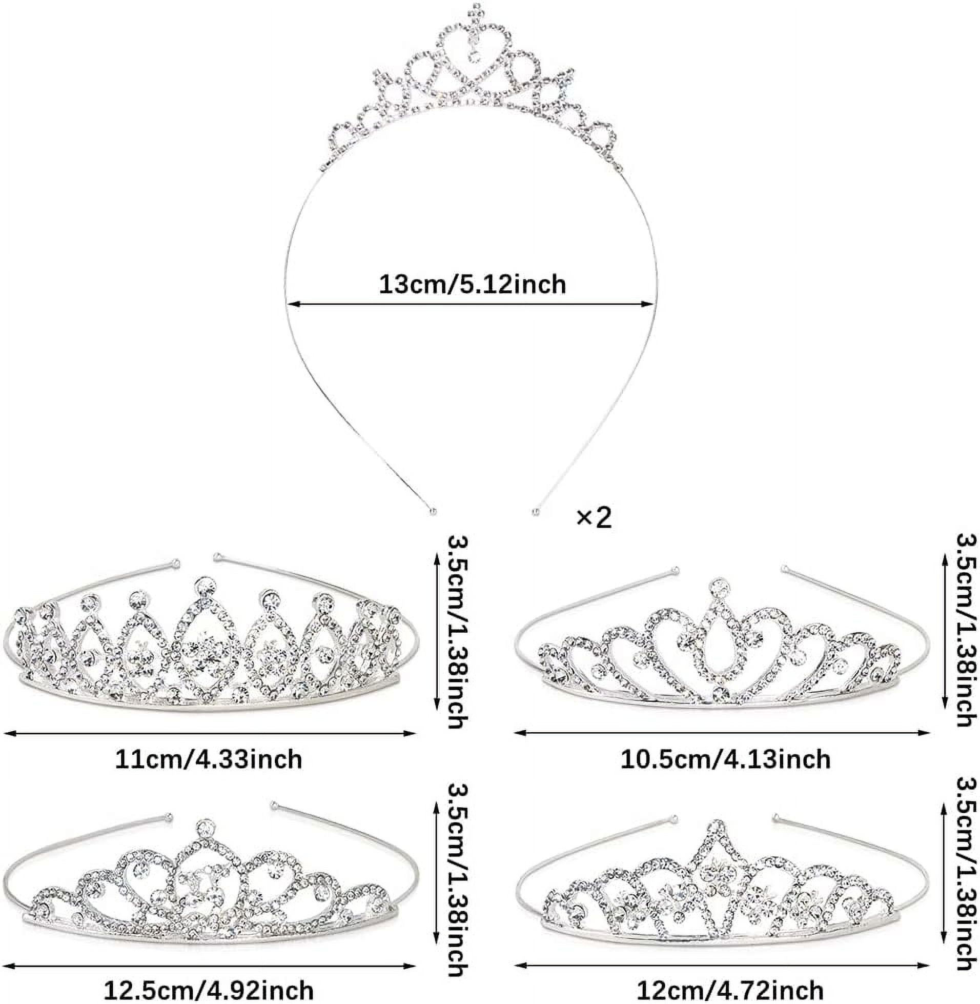10.5cm Crystal Tiara Crown For Wedding Queen Princess Prom – 5 Colors Adult