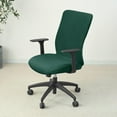 thumbnail image 2 of Velvet Office Chair Cover, Universal Computer Office Chair Covers Stretch Desk Chair Covers Removable Washable Rotating Chair Slipcovers for Rotating Chair-Light Blue-Medium, 2 of 8