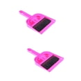 thumbnail image 3 of FRCOLOR 2pcs Practical Plastic Mini Broom and Dustpan Set for Desktop Pets Nest Cage Cleaning (Rosy), 3 of 8