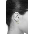 thumbnail image 2 of Wellingsale Ladies 14k Two Tone White and Yellow Gold Polished Diamond Cut 2.6mm Hinged Hoop Earrings (30 x 30 mm), 2 of 7