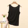 thumbnail image 2 of Ltctricy Womens Sleeveless Pajama Tops Lace Crew Neck Sleep Tank Tops Casual Loose Fit Loungewear Summer Clothing, 2 of 7